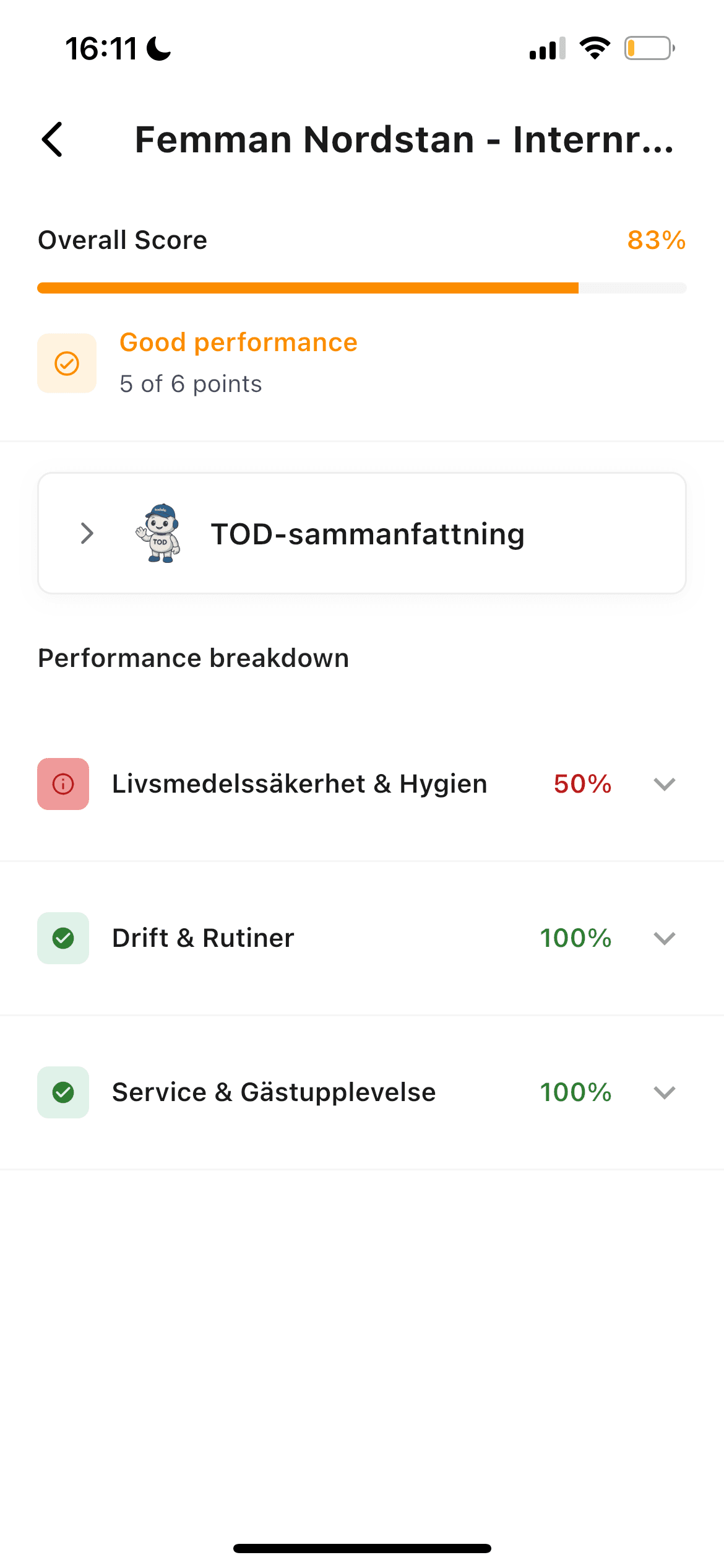 Checklist and audit tasks in Todolo app